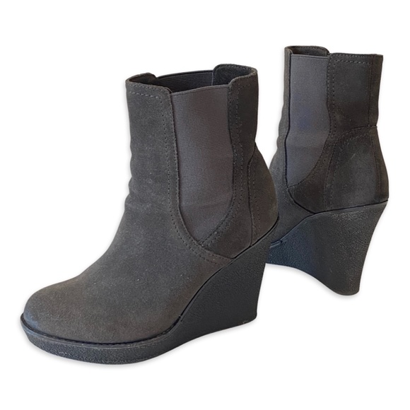 SPLENDID Suede Wedge Ankle Boots Size 7 - Picture 2 of 12